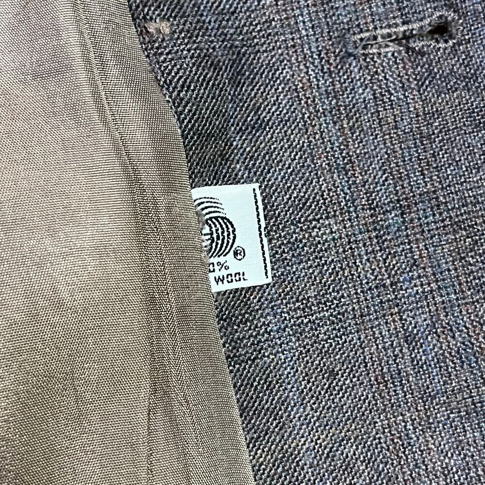 Vintage Saville Tweed Wool Blazer Plaid Sz 10 Gray old money quiet luxury preppy - Picture 11 of 15